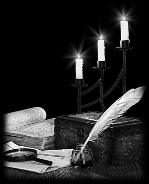 свечи с книгами - картинки для гравировки